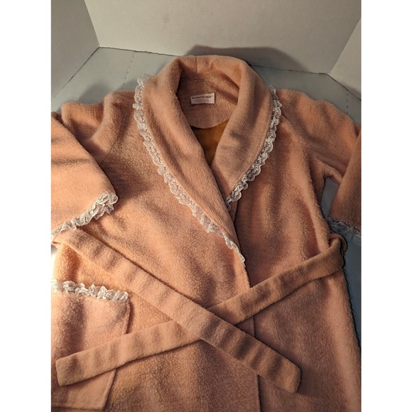 Vintage Rhapsody by Glazier Plush Velour Pink Robe Rare Soft Large Women's Warm - Picture 1 of 14